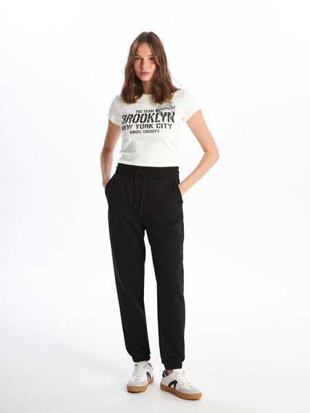 Women's Elastic Waist Straight Jogger Sweatpants - 2