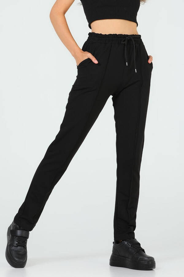 Women's Elastic Waistband Drawstring Sweatpants - 1