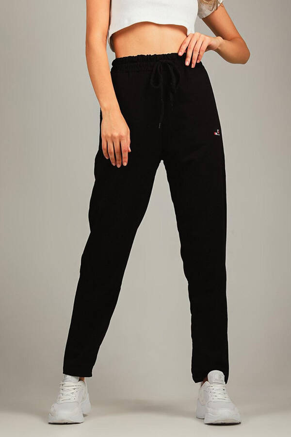 Women's Elastic Waistband Pocket Sweatpants - 1