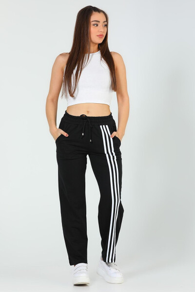 Women's Elastic Waistband Tracksuit Bottoms - 3