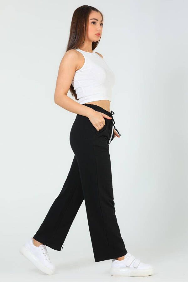 Women's Elastic Waistband Tracksuit Bottoms - 4