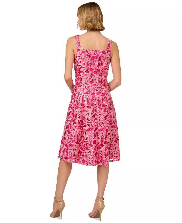 Women's Embroidered Fit & Flare Dress Electric Pink - 6