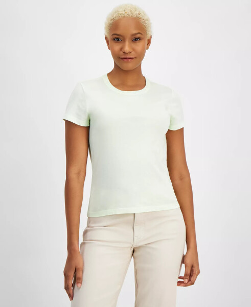 Women's Embroidered Logo Short-Sleeve T-Shirt Iced Lime - 1