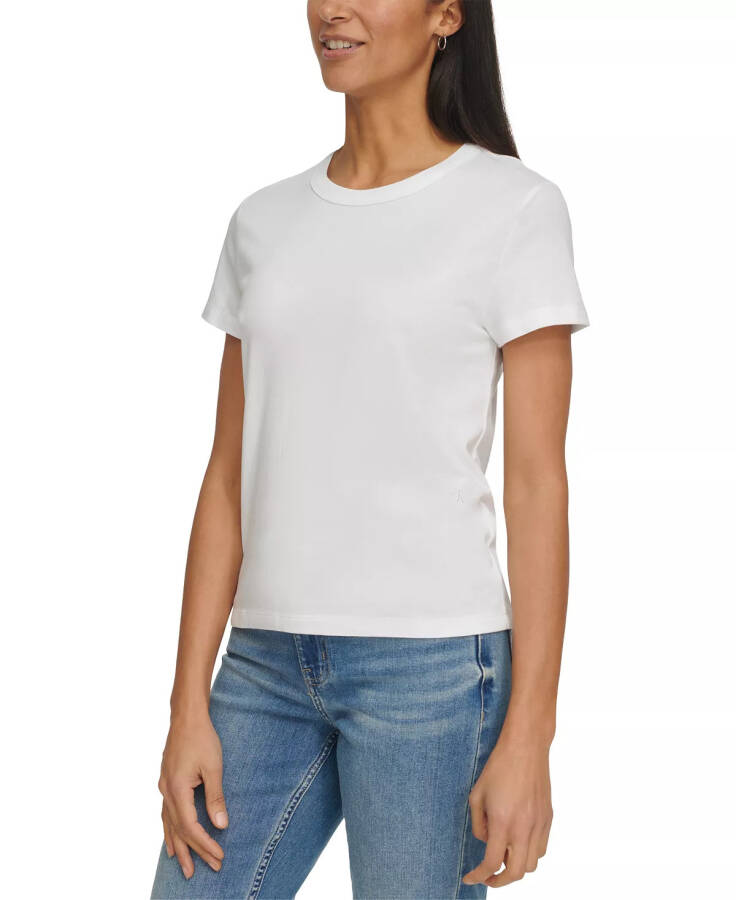 Women's Embroidered Logo Short-Sleeve T-Shirt White - 3