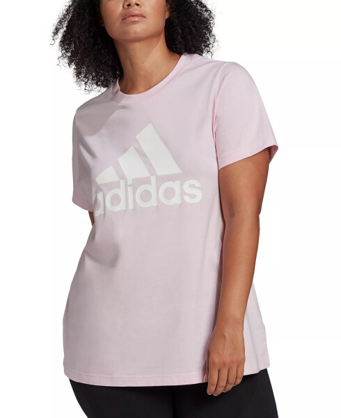 Women's Essentials Logo Cotton T-Shirt, XS-4X Clear Pink/white - 1