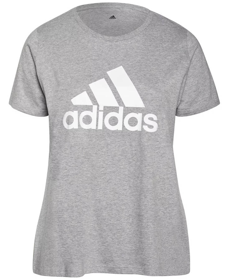 Women's Essentials Logo Cotton T-Shirt, XS-4X Medium Grey Heather/white - 6