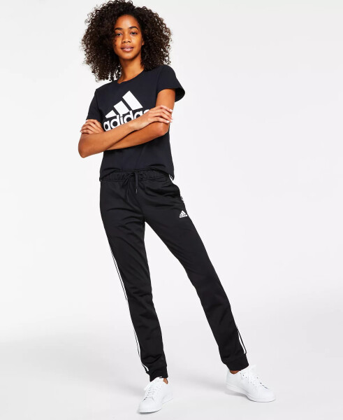 Women's Essentials Warm-Up Slim Tapered 3-Stripes Track Pants, XS-4X Black - 2