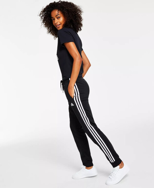 Women's Essentials Warm-Up Slim Tapered 3-Stripes Track Pants, XS-4X Black - 4