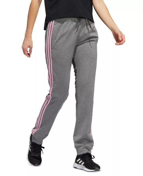 Women's Essentials Warm-Up Slim Tapered 3-Stripes Track Pants, XS-4X Grey Six Mel - 1