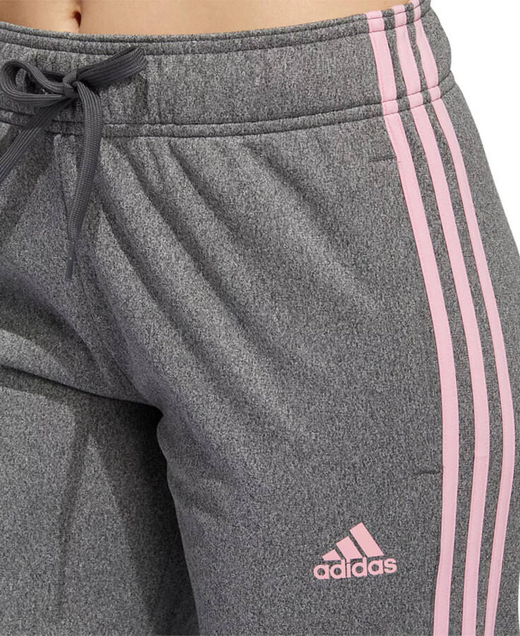 Women's Essentials Warm-Up Slim Tapered 3-Stripes Track Pants, XS-4X Grey Six Mel - 3