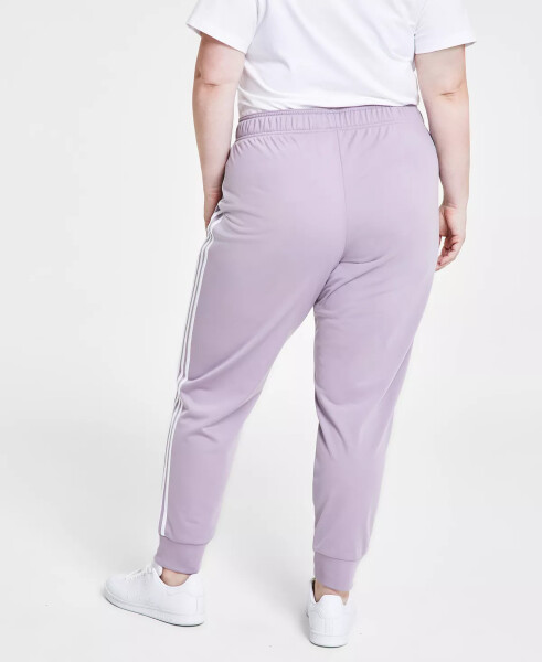 Women's Essentials Warm-Up Slim Tapered 3-Stripes Track Pants, XS-4X Preloved fig/white - 2