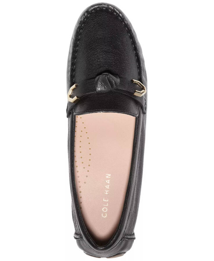 Women's Evelyn Bow Driver Loafers Black Leather - 4