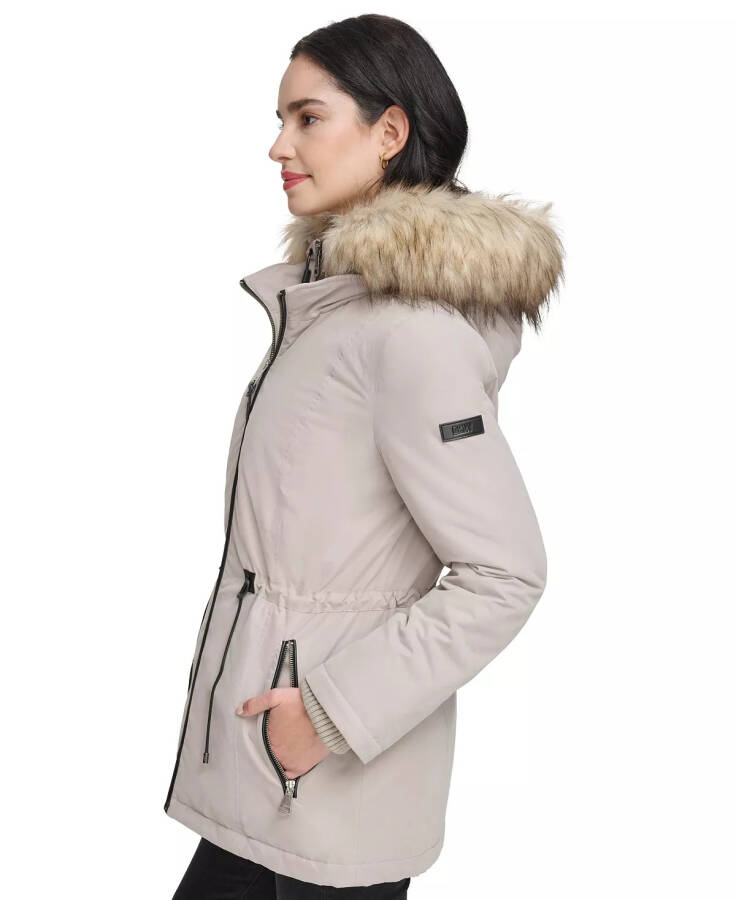 Women's Faux-Fur-Trim Anorak Coat Thistle - 3