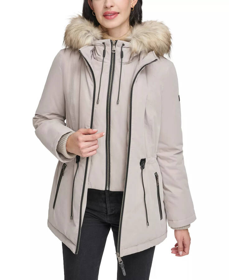 Women's Faux-Fur-Trim Anorak Coat Thistle - 5