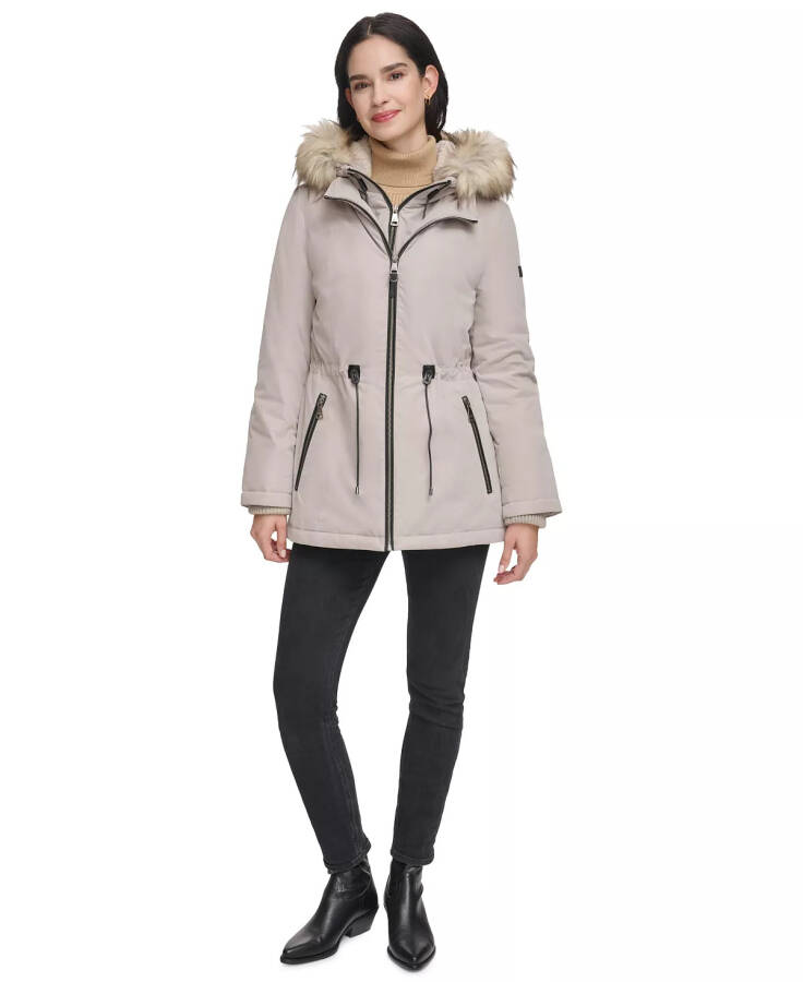 Women's Faux-Fur-Trim Anorak Coat Thistle - 6