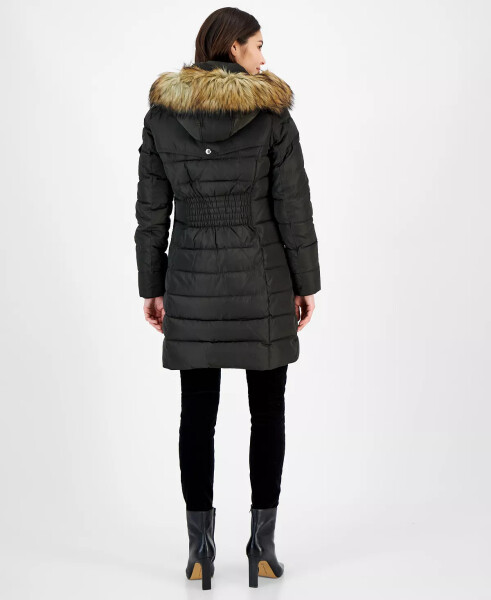 Women's Faux-Fur-Trim Hooded Puffer Coat, Created for modazone Dark Moss - 2