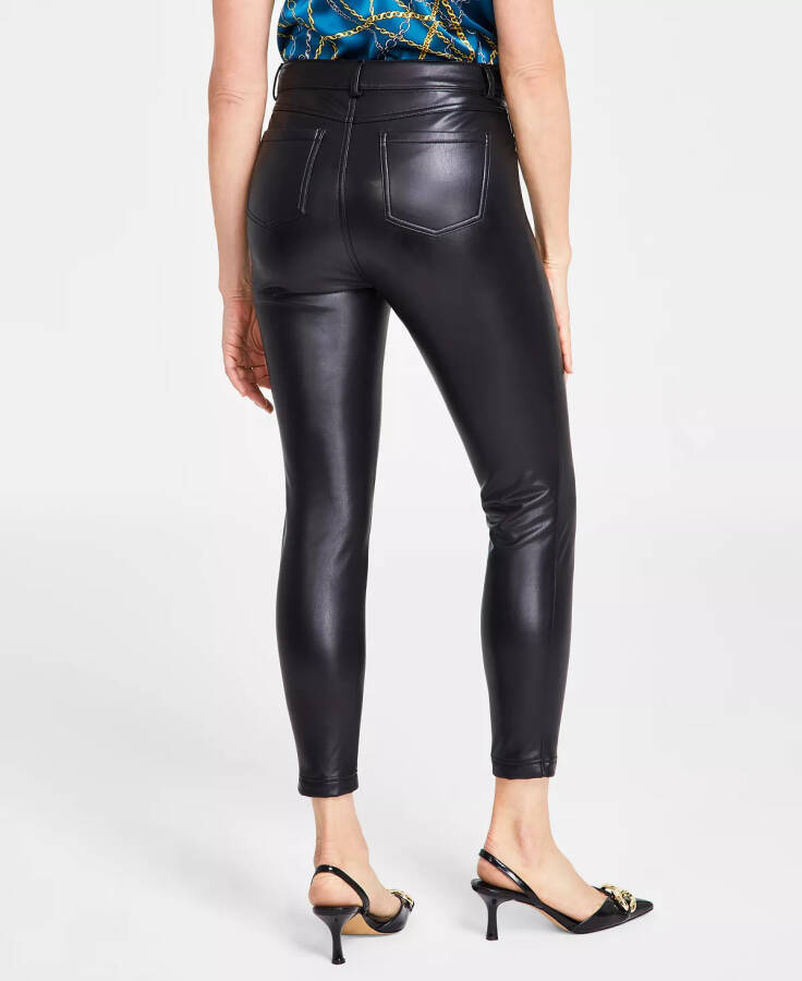 Women's Faux-Leather Skinny Pants, Created for Macy's Deep Black - 2