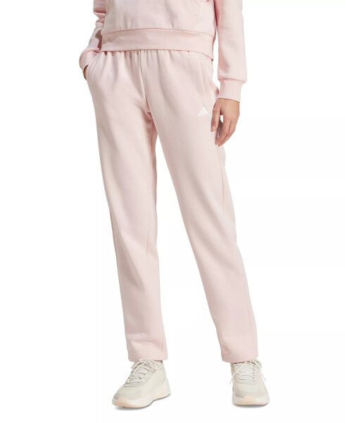 Women's Feel Cozy Small Logo Fleece Sweatpants, Sandy Pink - 2