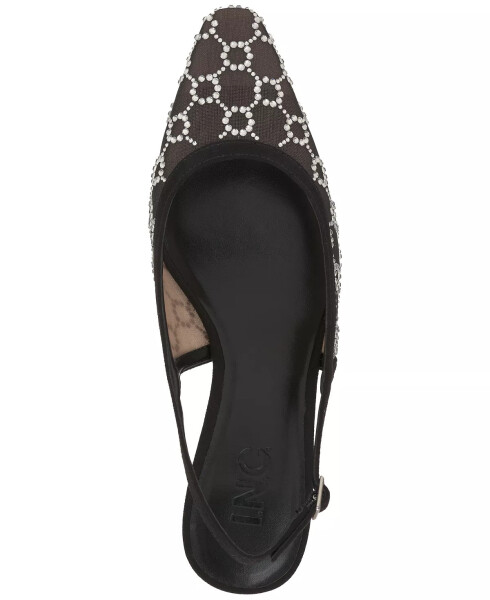 Women's Gemini Mid Heel Slingback Pumps, Created for Modazone Black Bling Mesh - 10