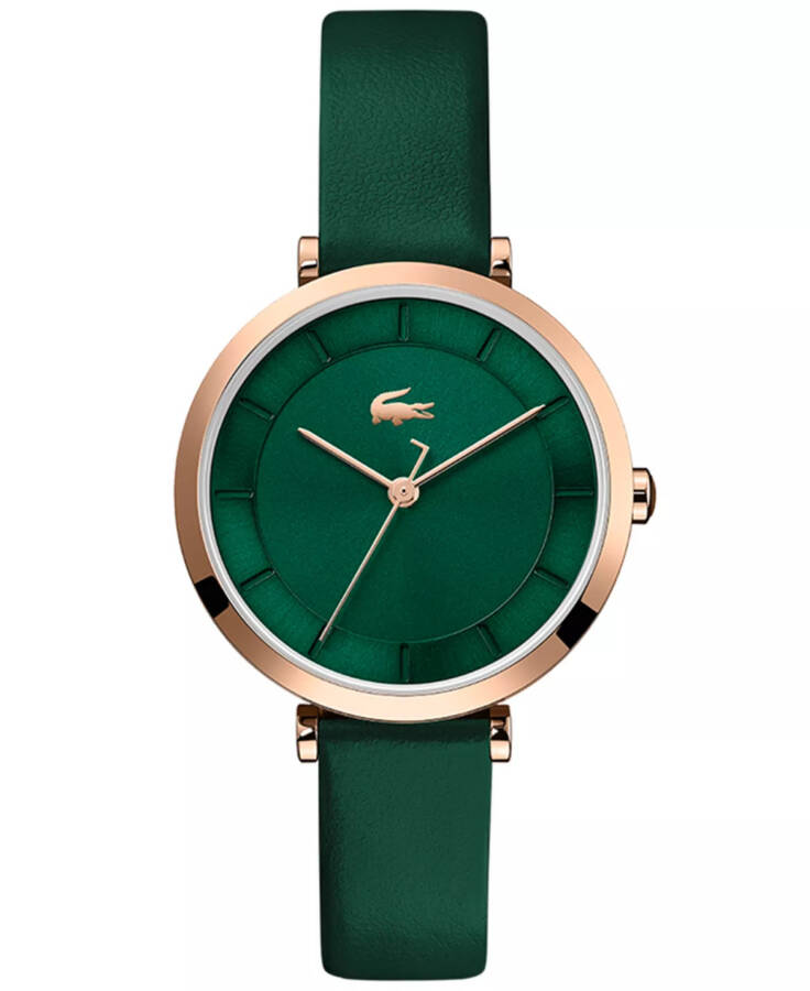 Women's Geneva Green Leather Strap Watch 32mm Green - 1