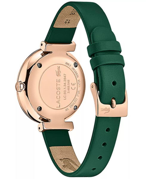 Women's Geneva Green Leather Strap Watch 32mm Green - 4