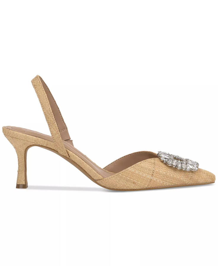 Women's Gevira Pointed-Toe Slingback Pumps, Created for Modazone Natural Raffia - 2