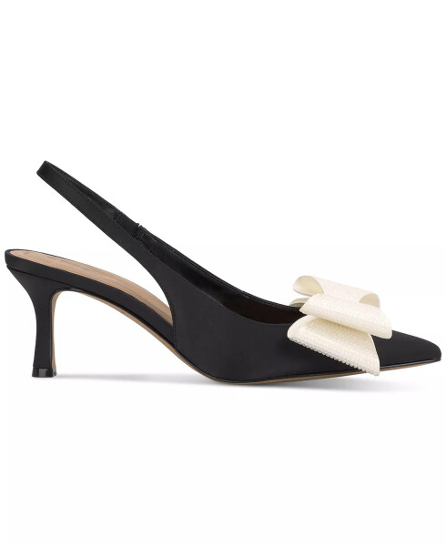 Women's Giverny Halter Back Pumps, Created for Modazone Black/White Bow - 2