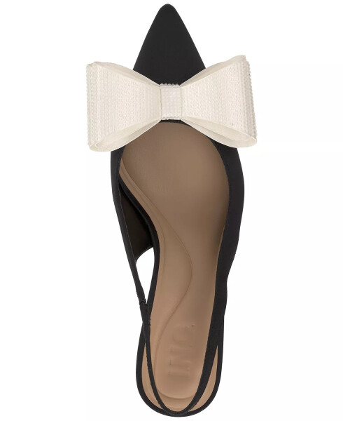 Women's Giverny Halter Back Pumps, Created for Modazone Black/White Bow - 4