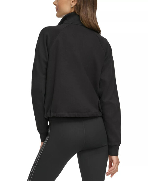 Women's Glitter-Logo Half-Zip Sweatshirt Black/silver - 2