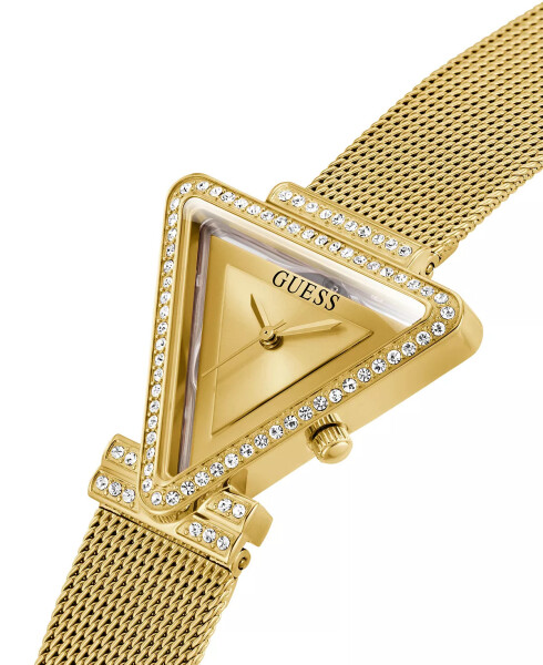 Women's Gold-Tone Glitz Stainless Steel, Mesh Bracelet Watch, 34mm Gold-Tone - 3