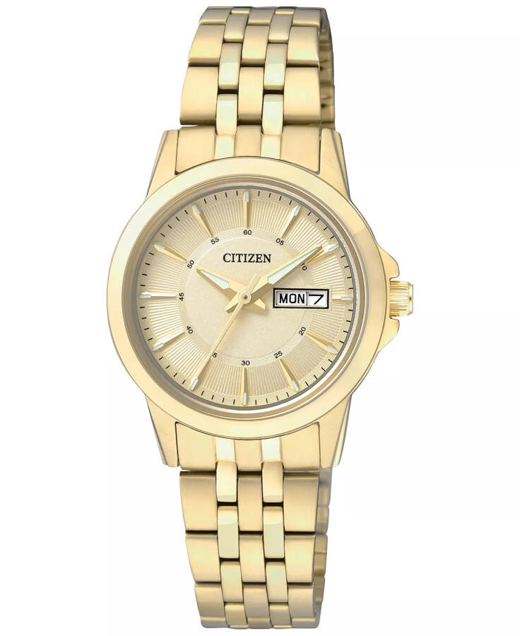 Women's Gold-Tone Stainless Steel Bracelet Watch 27mm EQ0603-59P No Color - 1