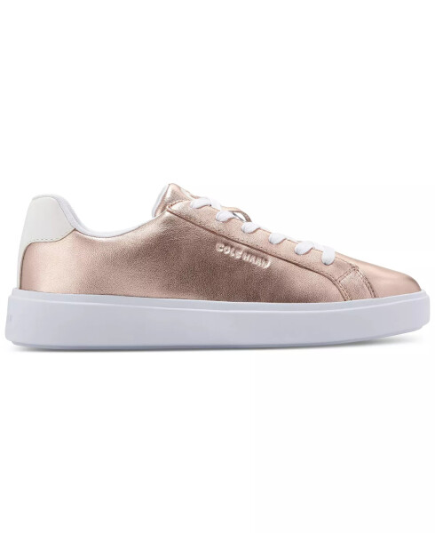 Women's Grand Crosscourt Daily Lace-Up Low-Top Sneakers Rose Gold Metallic - 2