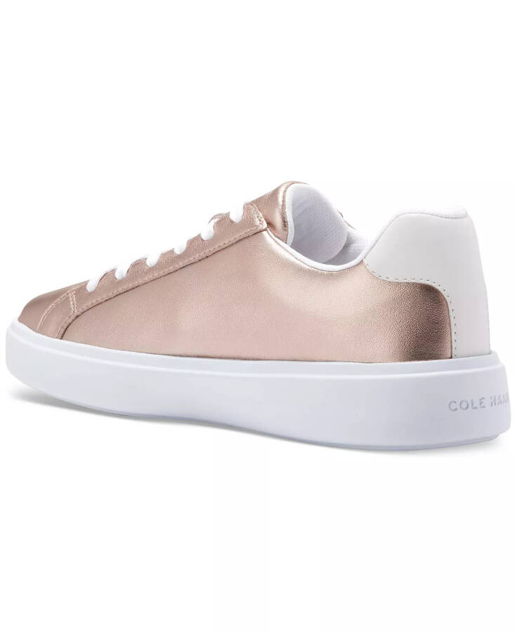 Women's Grand Crosscourt Daily Lace-Up Low-Top Sneakers Rose Gold Metallic - 3