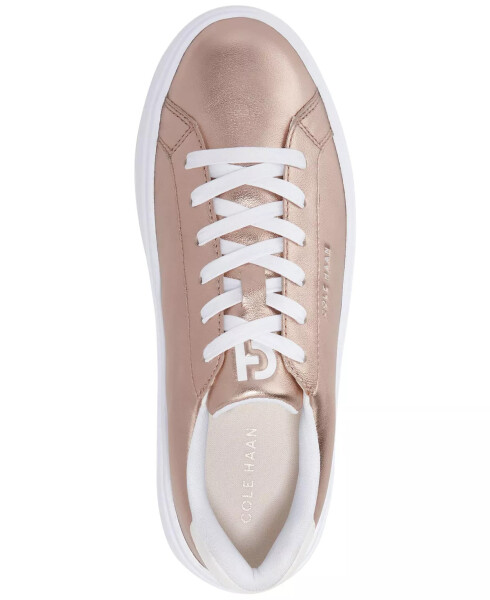 Women's Grand Crosscourt Daily Lace-Up Low-Top Sneakers Rose Gold Metallic - 4