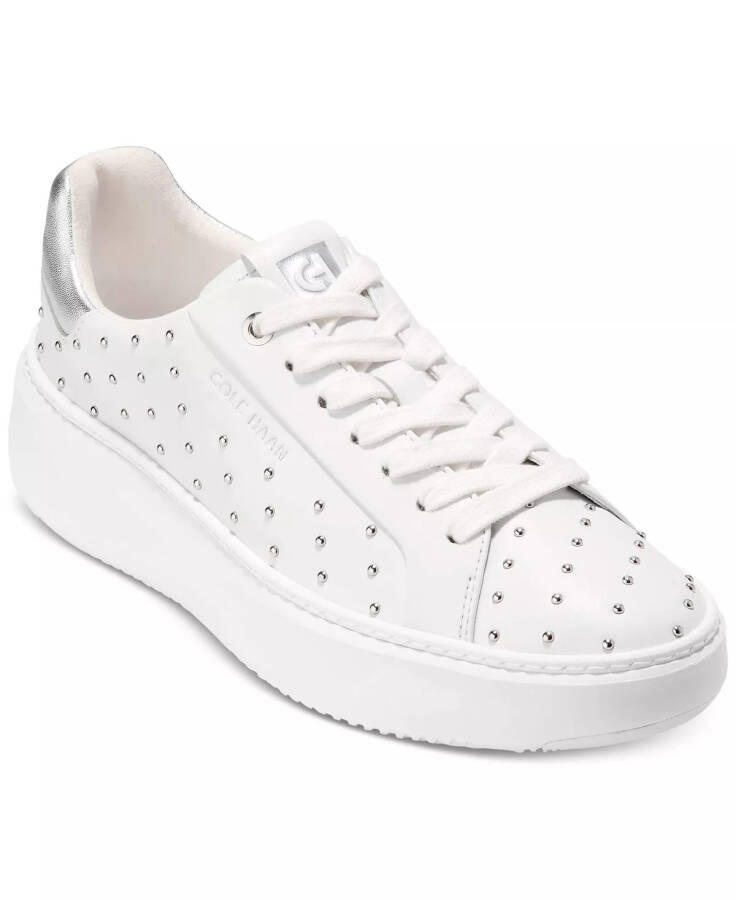 Women's Grandpro Topspin Sneakers Optic White, Micro Studs - 1