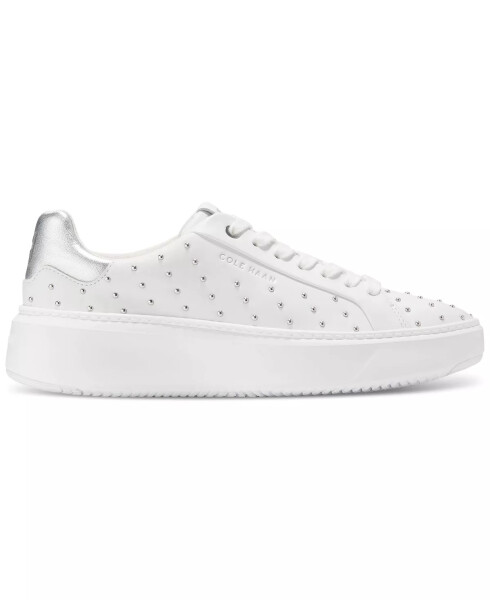 Women's Grandpro Topspin Sneakers Optic White, Micro Studs - 2