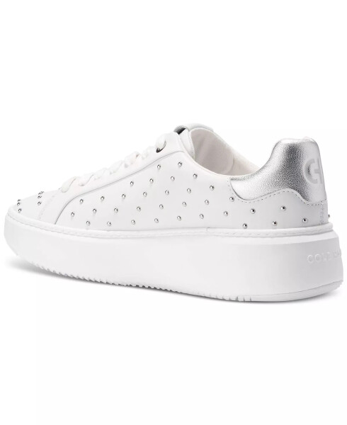 Women's Grandpro Topspin Sneakers Optic White, Micro Studs - 3