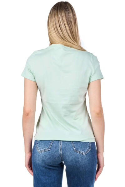 Women's Green T-Shirt with Triangle Logo - 4