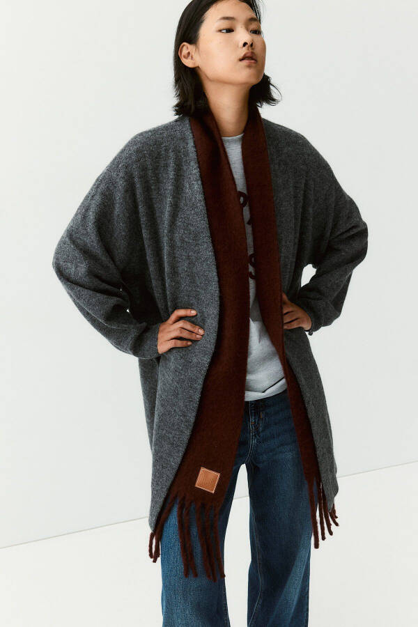 Women's Grey Long Cardigan - 5