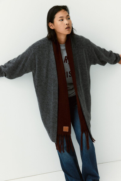 Women's Grey Long Cardigan - 6