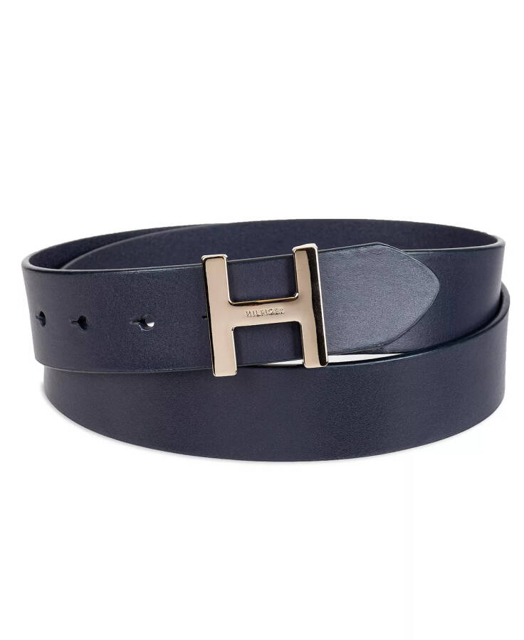 Women's H Monogram Buckle Belt Navy - 5