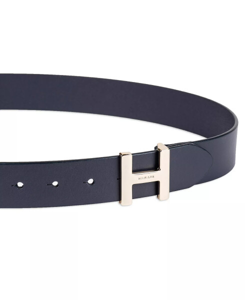 Women's H Monogram Buckle Belt Navy - 7