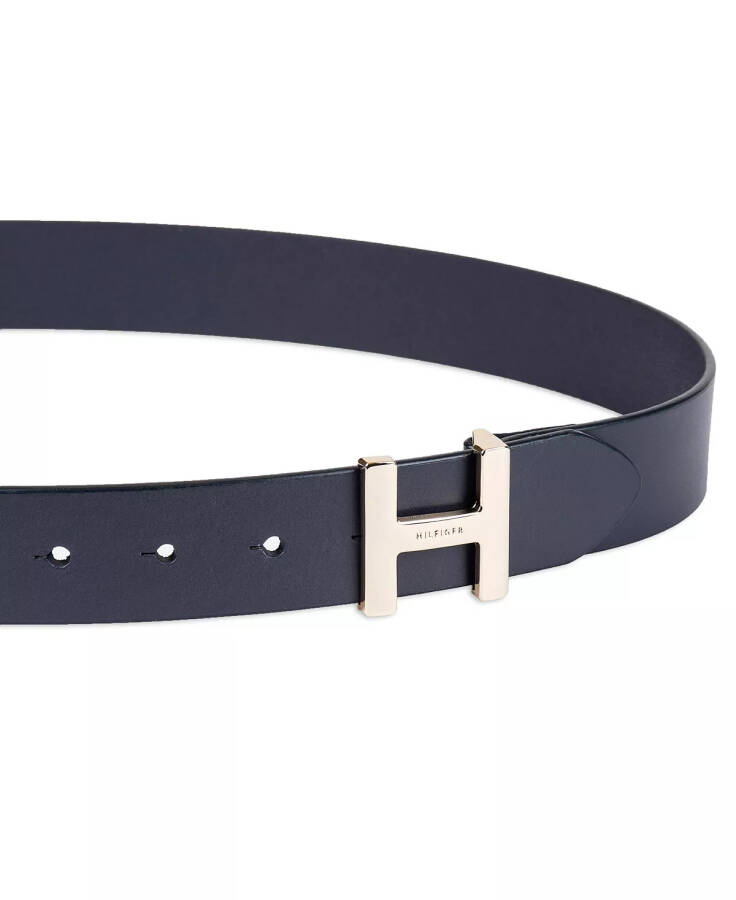 Women's H Monogram Buckle Belt Navy - 3