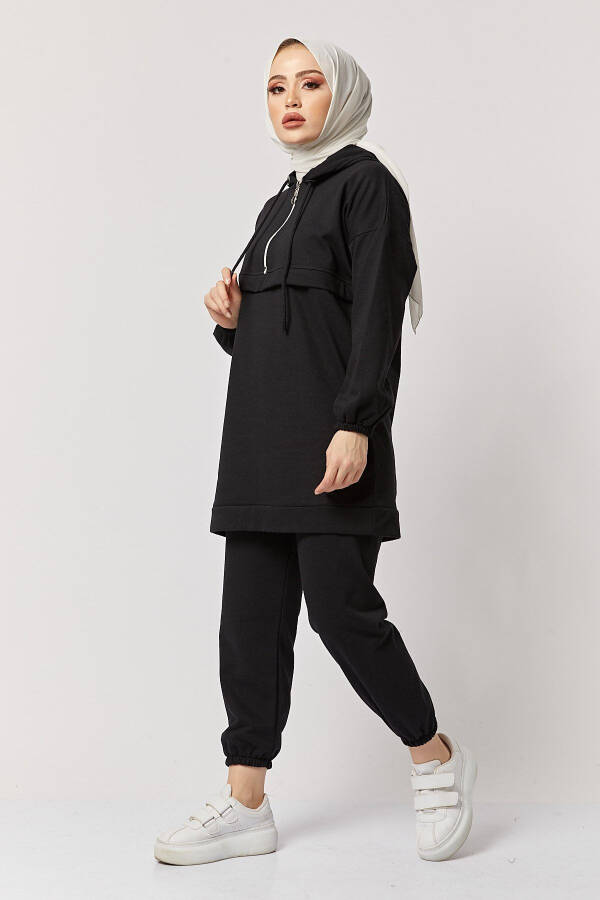 Women's Half-Zip Two-Piece Sports Suit Black - 2