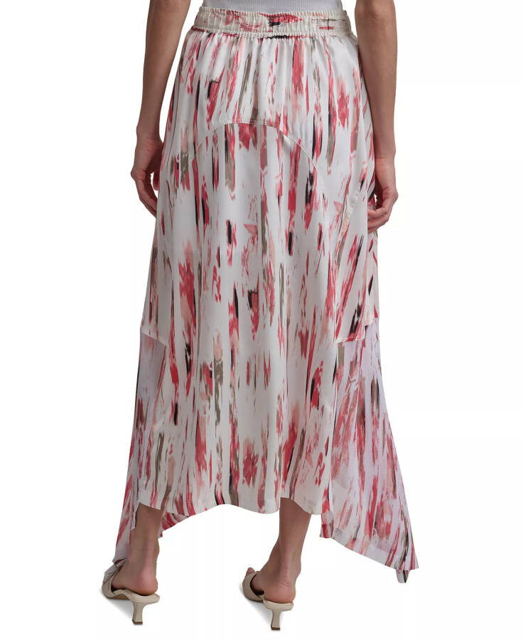 Women's Handkerchief-Hem Printed Maxi Skirt Brkn Brsh - 2