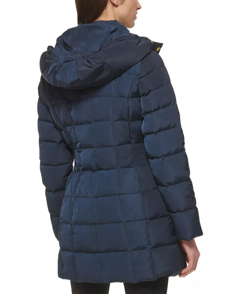 Women's Hooded Down Puffer Coat - Navy - 8