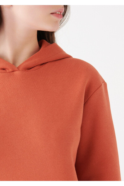 Women's Hooded Orange Basic Sweatshirt 167299-70233 - 5