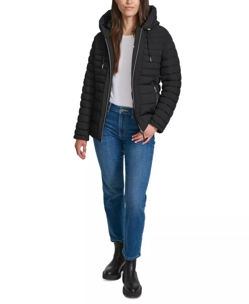 Women's Hooded Packable Puffer Coat Black - 6