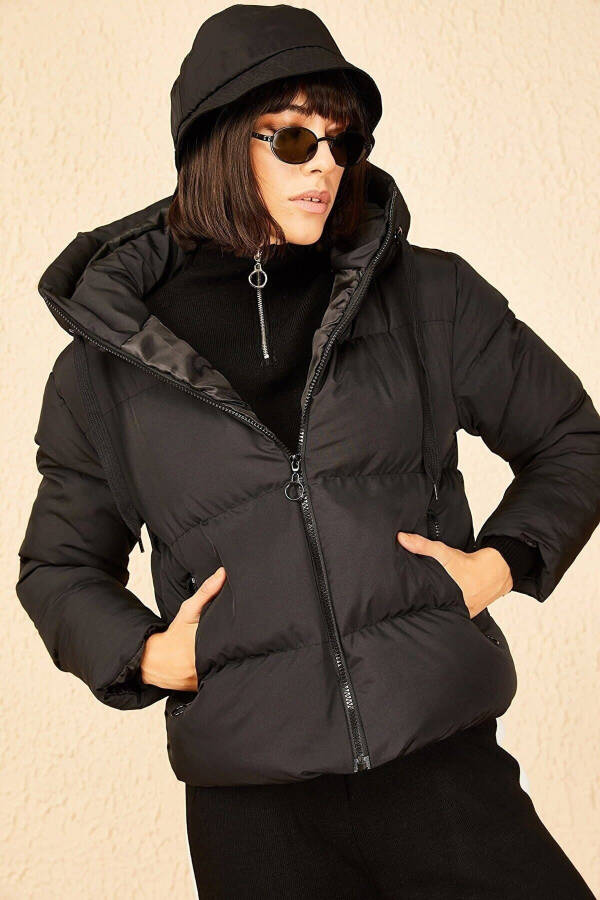 Women's Hooded Puffer Jacket - 5