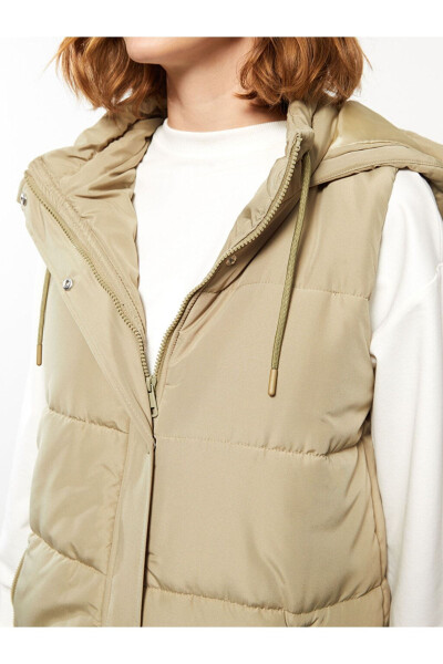 Women's Hooded Puffer Vest - 4